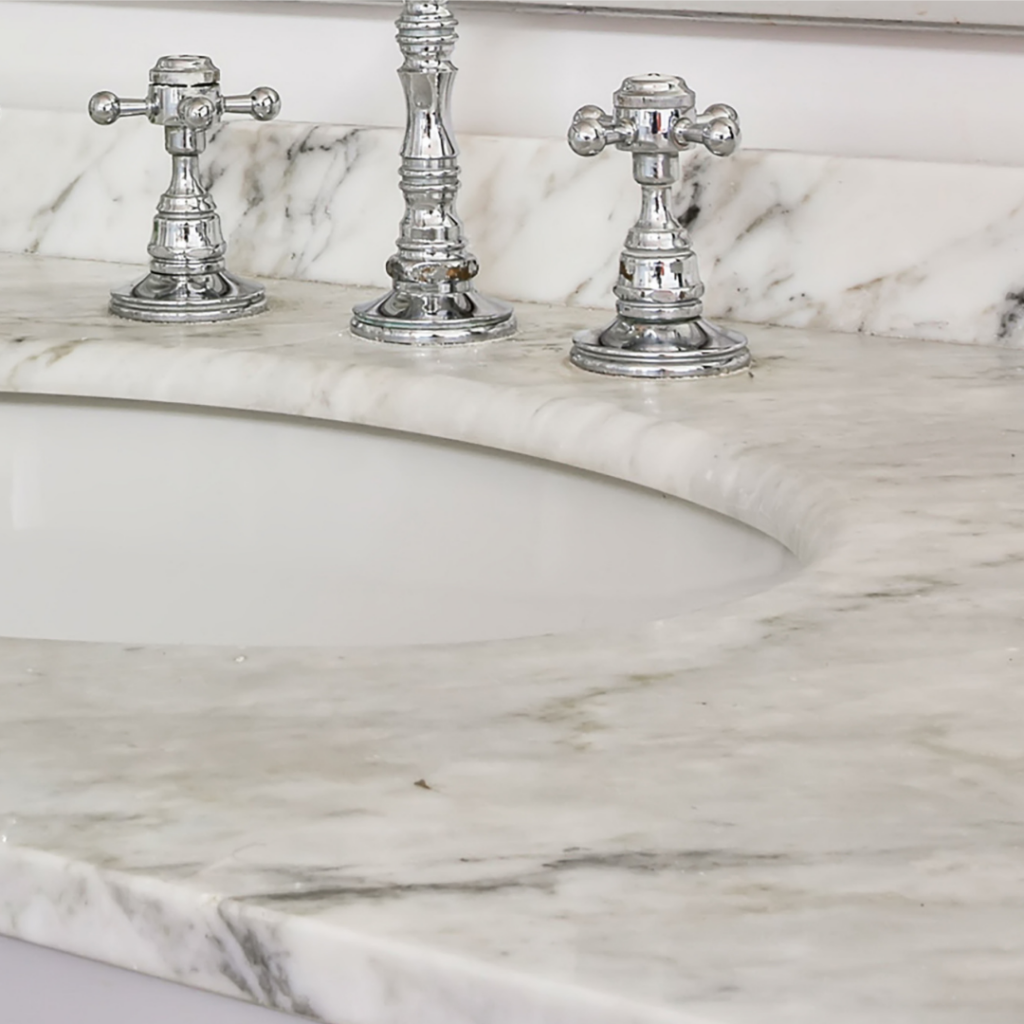 white marble counter top for bathroom